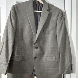 Lauren Ralph men’s sports coat blazer suit houndstooth blue grey jacket 44r